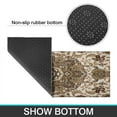 thumbnail image 7 of Brown Bohemia Kitchen Rugs and Mats Sets Of 2, Funny Kitchen Decoration Rubber Backing Non-Slip Absorbent Mats for Sink Waterproof Runner Rug for Laundry Room 17x30+17x48inch, 7 of 7