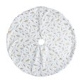 thumbnail image 2 of Christmas Tree Skirt 35.4in Feathers Pattern Plush, Soft Tree Mat for Christmas Tree Base Floor Decor Living Room Holiday by MPOISVA, 2 of 7