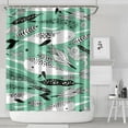 thumbnail image 2 of Shark Shower Curtain - Tropical Marine Life print Art, Water-Resistant Washable Fabric Bathroom Set with 12 Hooks,72x84in, 2 of 5