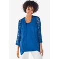 thumbnail image 2 of Woman Within Plus Size Crochet Curved-Hem Cardigan Sweater, 2 of 4