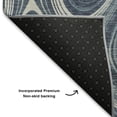 thumbnail image 5 of Addison Rugs Mayfield Premium Machine Washable Transitional Geometric Blue Round Rug, 8' X 8' Machine Washable Transitional Geometric Blue Oversized Sherpa Throw Blanket, 5 of 6