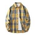 thumbnail image 2 of Blusa y camisa de manga larga con cuello vuelto para hombre, informal, con estampado y bolsillo, de poliéster, 2 of 7