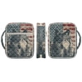 thumbnail image 6 of FOR U DESIGNS Wolf American Flag Print Bible Cover for Women Men Bible Case Large Capacity Church Bag Bible Protective Tote Bag Bible Organizer Case with Zipper Pocket, 6 of 7