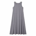 thumbnail image 4 of TFEOQRY Women's Plus Size Maxi Dress with Pockets Sleeveless Crew Neck Loose Casual Summer Long Dress, 4 of 6