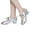 Silver, variant on FRSASU Shoes Lady Style Shallow Mouth Modern Dance Latin Dance Dance Shoe Low Soft Silver 10(42)