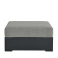 thumbnail image 3 of Tahoe Outdoor Patio Powder-Coated Aluminum Ottoman in Gray Gray, 3 of 8