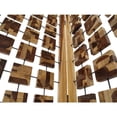 thumbnail image 3 of Contemporary Wood Squares 3 Panel Room Divider Screen, 3 of 3