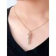 thumbnail image 1 of Collar con colgante de cruz con forma de abrazo para pareja, regalo de baile de amor, collar de cadena para hombre y mujer, plata, código de producto 52700 Plata, 1 of 5