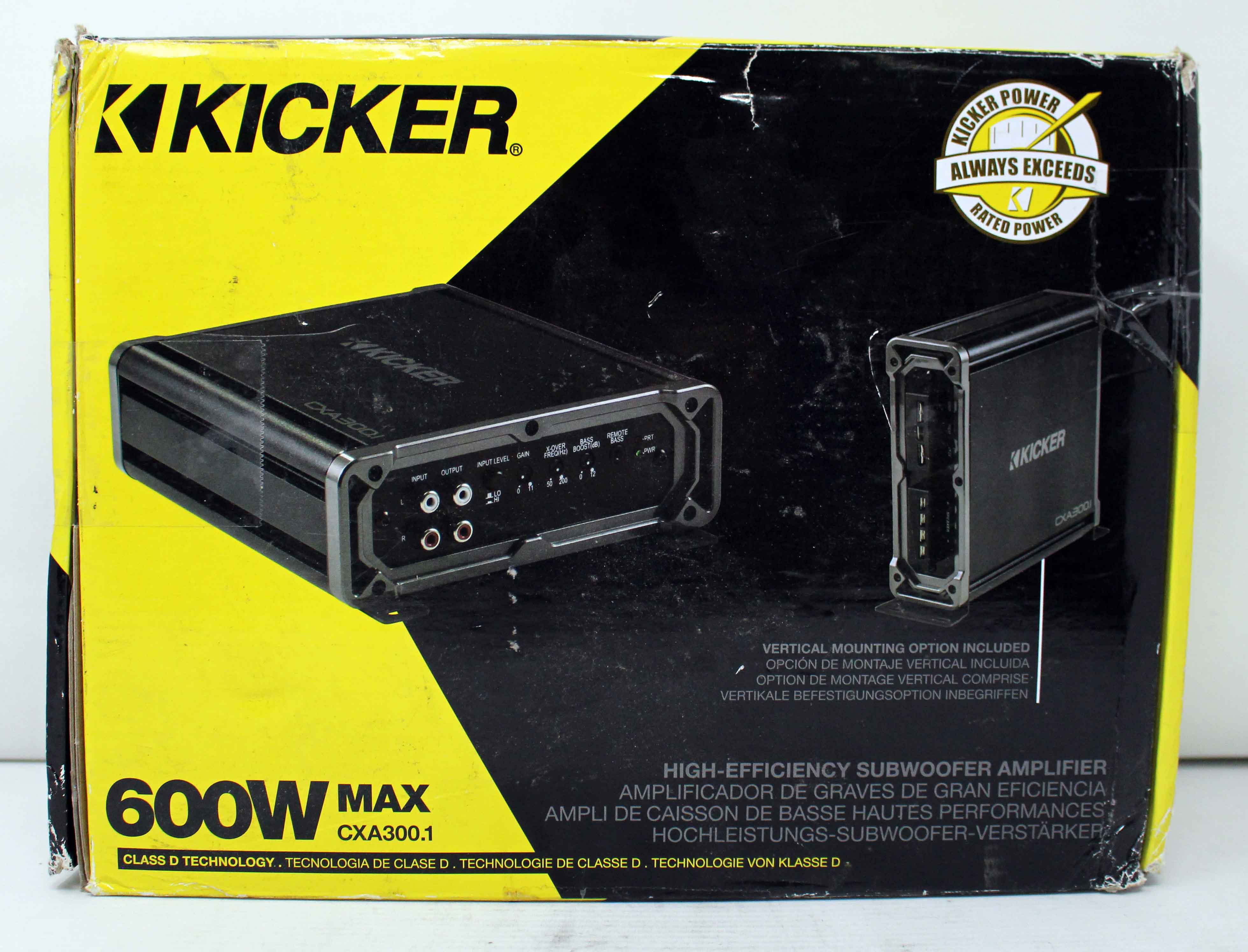 Kicker 43CXA3001 600 Watt MONO Class D Power Audio Amplifier Walmart