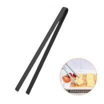 FACEGA Silicone Tongs,Striped Tong Tip Tongs,Non-Scratch on Pans 11" Tongs with Silicone Tip,For Baking, Picking Up Food, Picking Up Bread,Grey