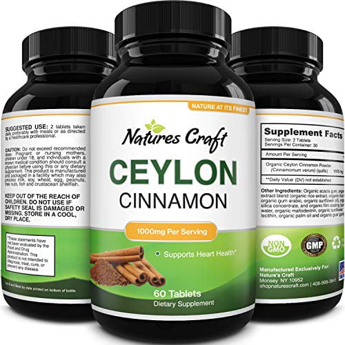 Organic Ceylon Cinnamon Capsules 1000mg Organic Ceylon Cinnamon
