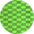 thumbnail image 1 of Ahgly Company Indoor Round Abstract Green Modern Area Rugs, 6' Round, 1 of 4