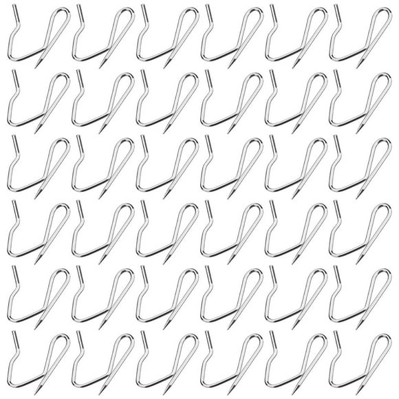 CNKOO Curtain Hooks 58Pcs Curtain Hooks Curtain Hook Pin Stainless Steel Pin-On Drapery Hooks for Home