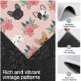 thumbnail image 3 of Pink French Bulldog Flowers Florals Kitchen Rugs Sets Of 3,Kitchen Runner Rugs Non Skid Washable,Decorative Kitchen Floor Mats for Kitchen,Sink,Laundry,17"x30"+ 17"x47" + 17"x59", 3 of 6