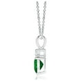 thumbnail image 2 of ANGARA Natural Heart-Shaped Emerald Rabbit Ear Bale Pendant in Platinum for Women (Size-5mm) | May Birthstone, Birthday, Anniversary, Jewelry Gift for Women | Natural Emerald Necklace, 2 of 8