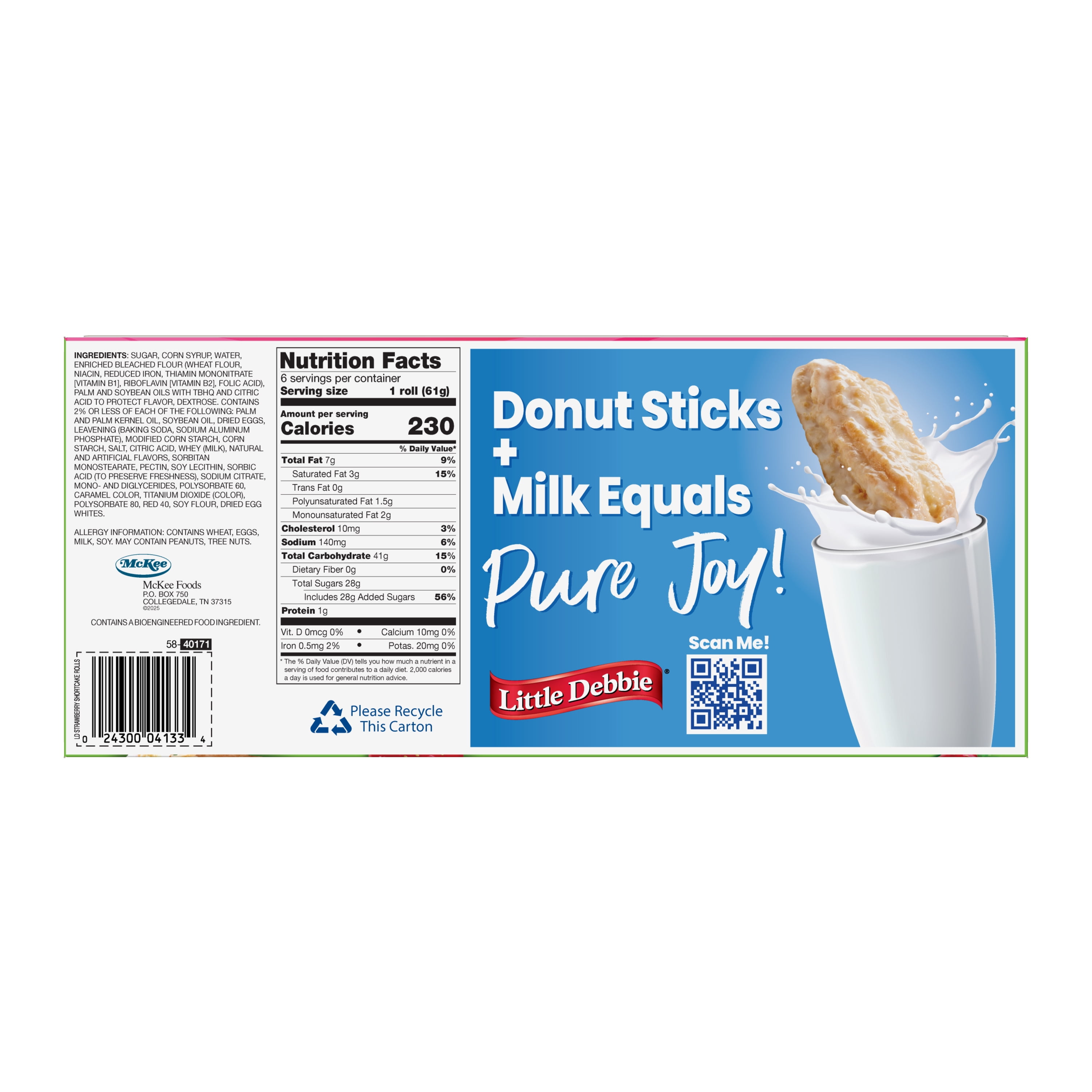 Little Debbie Strawberry Shortcake Rolls, 13 oz (6 count)