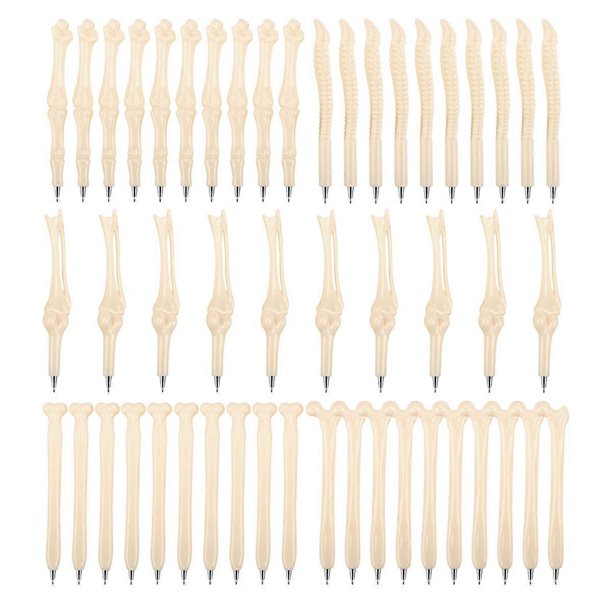 50 Pcs/Lot Pen Writing Supplies Bone Shape Ballpoint Pens New Creative Gift School Supply-Blue Ink