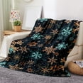 thumbnail image 2 of KOYPTL Christmas Flannel Throw Blanket,Black Warm Shawl Blankets for Sofa Bed Chair Lounging Travel Holiday Office Winter Home Decoration,Xmas Scence Festive Cover Fleece Rug Gifts Kids Women Girls, 2 of 7