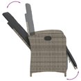 thumbnail image 3 of vidaXL 9 Piece Garden Dining Set with Cushions Grey Poly Rattan, 3 of 5