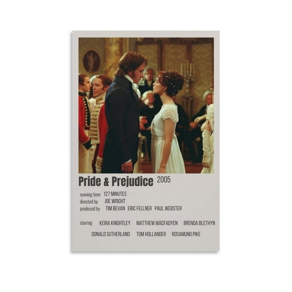 Classic Movie Pride And Prejudice Poster (4) Art Poster Canvas Painting Decor Wall Print Photo Gifts Home Modern Decorative Posters 12x18inch(30x45cm)