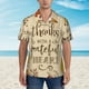 thumbnail image 2 of Balery Thanksgiving With A Grateful Heart Camisas hawaianas de manga corta para hombre, camisas playeras de corte holgado, camisas de vacaciones con botones,Large, 2 of 7