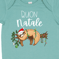thumbnail image 4 of Inktastic Buon Natale Cute Christmas Sloth in Santa Hat with Lights Boys or Girls Baby Bodysuit, 4 of 5