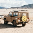 thumbnail image 5 of Daiia Light Yellow Plaid Sunflower Tire Covers , Travel Trailer Camper Truck SUV Motorhome Waterproof Wheel Cover, Sun Rain Snow Protector-15 inch, 5 of 8