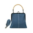 thumbnail image 2 of Gustave Women Denim Crossbody Handbag Purse Kiss Lock Vintage Clutch Evening Bag Top Handle Shoulder Satchel Bags, Blue, 2 of 9