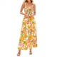 thumbnail image 2 of Vestido de Verano para Mujer, Sin Mangas, Fruncido, Estilo Bohemio, con Tirantes Finos, Corte en A, Fluido, para Playa, Amarillo, Talla L, 2 of 7