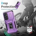thumbnail image 4 of Funda para GANGXUN Samsung Galaxy A55 5G - Soporte metálico, Función magnética, Morado, 4 of 5