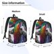 thumbnail image 2 of Disketp Colorful Haired White Horse Mochila de Lona Estampada, Mochila Escolar de Viaje Ligera para Estudiantes y Portátil-Small, 2 of 5