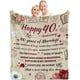 thumbnail image 1 of LHSHID 25th Anniversary Blanket Gifts Gift for 25th Wedding Anniversary 25 Years of Marriage Gift for Ruby Wedding Anniversary for Couple Yess Wife Husband Dad Mom Back Throw Blanket 50x60in, 1 of 6