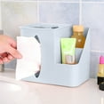 thumbnail image 1 of Fwttom Desktop Tissue Box with Multiple Colors to Choose from Multi-Functional Living Room Office Storage Small Items Simples Plastic Tissue Box, 1 of 6