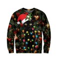thumbnail image 3 of Men's Christmas Printed Collar Sweater Holiday Theme Knit Pullover for Festive Parties and Ugly Sweater Fun during Christmas Season,Camouflage,S, 3 of 7