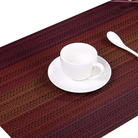 

PVC Heat Insulation Dining Table Mat Placemat Washed Disc Bowl Coasters Waterproof Cloth Slip-resistant Pad