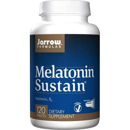 Jarrow Formulas Melatonin Sustained 1mg, Brain and Memory Support, 120 Tabs