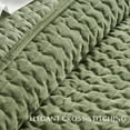thumbnail image 4 of EVERGRACE Luxury Velvet Quilt Set King Size 3 Piece, Soft Cross-Stitch Velvet Comforter Set with Pillow Shams, Lightweight Coverlet Bedspread Bedding Set for All Seasons, Loden Green, 4 of 8