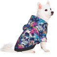 thumbnail image 2 of Fotbe cool Skull colorful Sudadera con Estampado para Perros Pequeños – Suéter con Capucha para Mascotas, Tela Suave de Forro Polar con Bolsillo-Small, 2 of 7