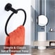 thumbnail image 3 of Towel Ring Matte Black, Angle Simple Stainless Steel Bathroom Hand Towel Rack, Wall Mounted Face Towel Holder, 3 of 4