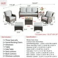 thumbnail image 7 of Ovios Outdoor Patio Furniture with 360° Swivel Rocking Chairs 7 Pieces All Weather Wicker Sectional Sofa for Backyard Party, 7 of 7