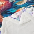 thumbnail image 5 of Mermaid Throw Blanket,Mermaid Blanket Sparkle Rainbow Scales Mermaid Print Fleece Blanket Orange Mermaid Tail Print Fuzzy Blanket Mermaid Princess Themed Sherpa Blanket 40"x50", 5 of 6