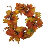 Better Homes and Gardens Pumpkin Wreath, Glittered, 18"