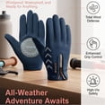 thumbnail image 4 of Gustave Kids Winter Warm Gloves Fleece Lined Non-Slip Gloves Cold Weather Outdoor Snow Cycling Gloves with Zipper for Girls Boys, 4 of 9