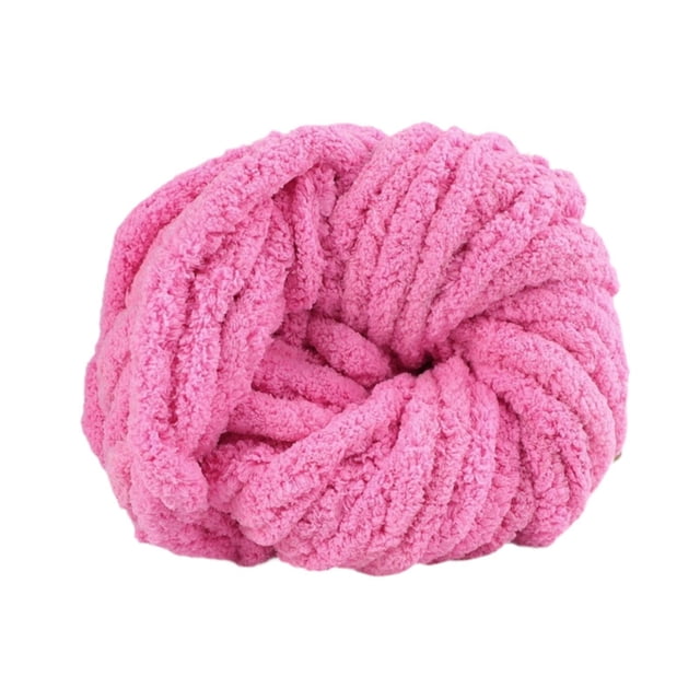 Hilo de chenilla grueso para tejer a mano, suave, para decoración del hogar, macramé Violeta rosa