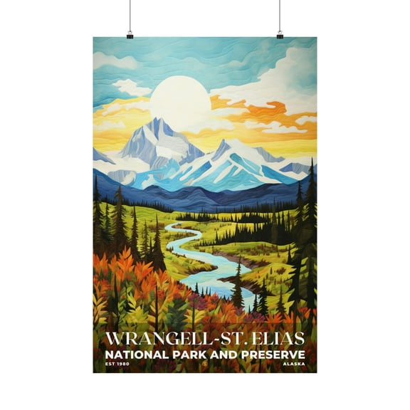 ELNEIT - Wrangell-St. Elias National Park Poster, Unframed Matte Paper, S09
