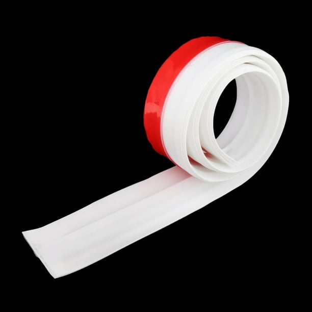 Tope de tiro de puerta cinta de sellado a prueba de viento protector inferior de puerta fácil de instalar tira de sellado a prueba de viento para Blanco Macarena Tope de tiro de puerta
