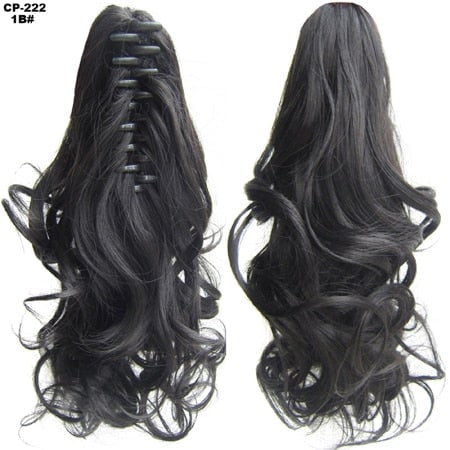 Wavy Synthetic Hair Extensions, Clip-in, High Temperature Fiber