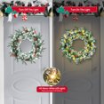 thumbnail image 7 of Yexmas Christmas Wreaths,24" Christmas Wreaths for Front Door , Battery Powered Flocked Artificial Christmas Wreath,Outdoor Christmas Decor with LED Lights & Ornament, 7 of 7