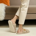 thumbnail image 6 of Northblanc Womens Fuzzy Open-toe Slippers Soft Comfy Memory Foam Indoor House Shoes, 6 of 9
