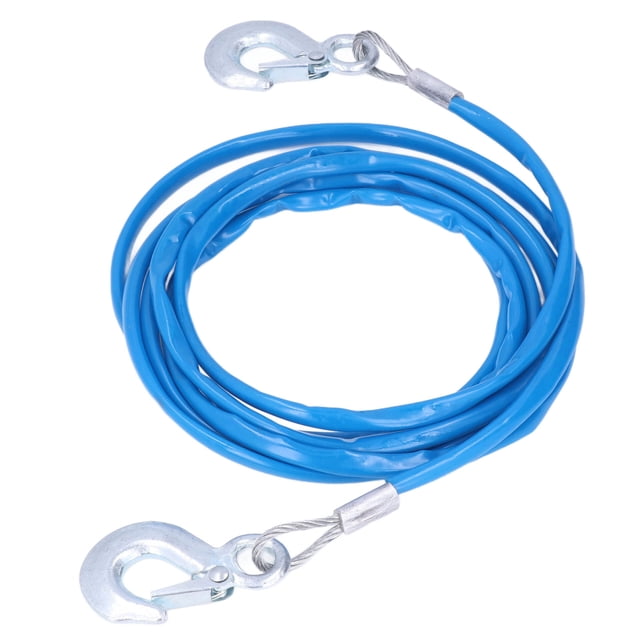 Cable De Acero De Seguridad, Gancho De Metal Resistente, Cable De Remolque Flexible, Antivibración, 4 M/13,12 Pies De Largo Para Automóviles, SUV, Mini Camiones